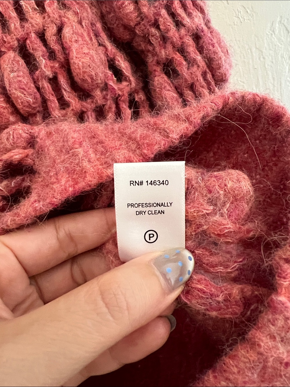 AMO Denim Jane Raglan Crochet Knit Sweater Luminous Pink Medium - Picture 4 of 9